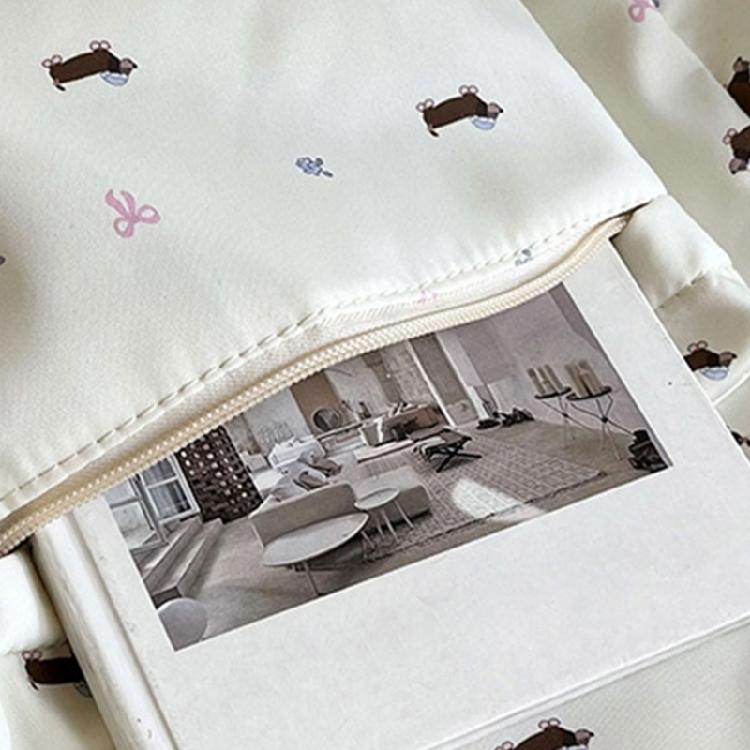 Japanese Styles Backpack for Girl Lovely Dogs Backpack Large Capacity Daypacks Travel Backpack Student School Bag