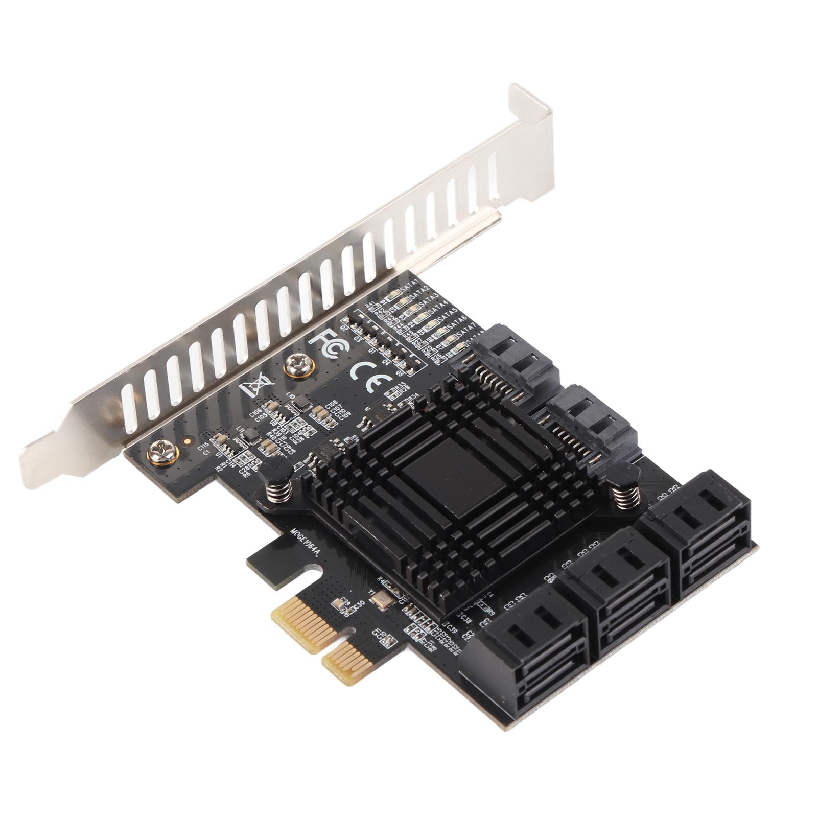 

Карта розширення PCIE 8 портів Стабільне розсіювання тепла Зручні Практичні Компактні Комп ютерні комплектуючі