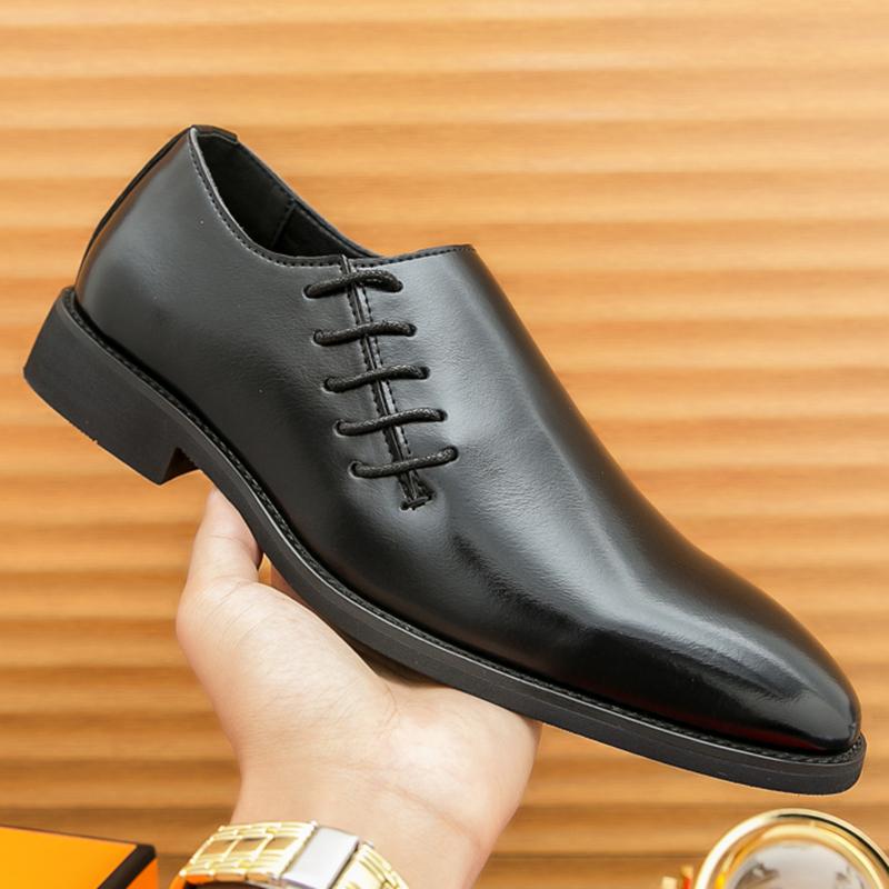 

Модные деловые лоферы Новые мужские туфли-лоферы с острым носком на шнуровке Дизайнерская мужская свадебная обувь для выпускного вечера Zapatos Hombre 38