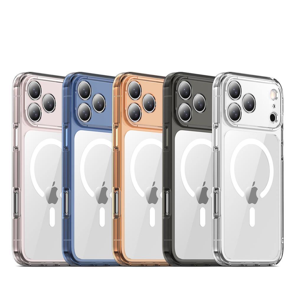 KEYSION Shockproof Transparent Case for MagSafe for iPhone 17 Pro Max Clear TPU+PC Magnetic Wireless Charging Phone Back Cover