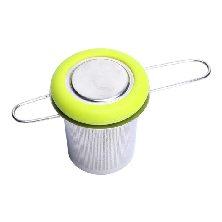 

Фільтр для чаю з нержавіючої сталі 304 з кришкою та складаною ручкою, ситечко, кошик для заварювання з кришкою для приготування гарячих напоїв зелений