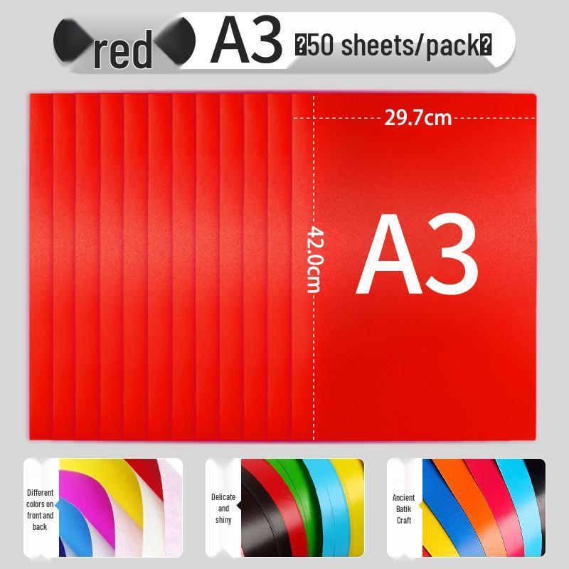Red Wax Paper for Crafts: A4/A3 Red Sheets, Single/Double-Sided, Perfect for Origami, Window Decorations, and Kids' Projects.