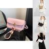 Chic Pu Leather Shoulder Bag Fashionable Chain Stitch Small Square Crossbody