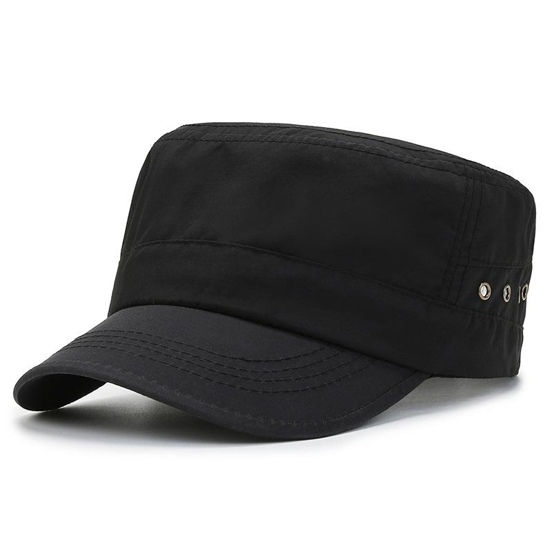 Summer men's flat top hat outdoor quick-drying hat sun hat thin breathable cap men's travel cool hat