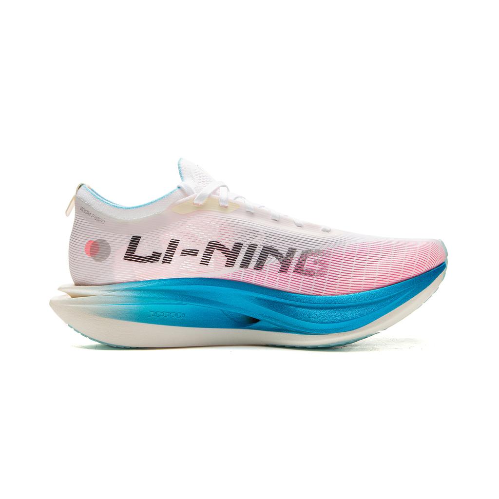New LiNing Flyco 5 ELITE Cushioned Slip Resistant Rebound Low Top Marathon Running Shoes Unisex White Pink Blue ARMV003-9