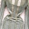 Abito lavorato a maglia senza schienale elegante scava fuori Abito da donna elegante a maniche lunghe sexy Mini abiti a matita Abito coreano sottile di moda di base sottile femminile 2024