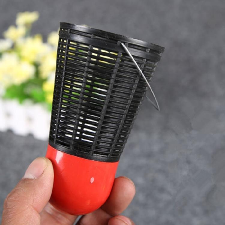 10Pcs Thrower Feeder Holder Fishing Lure Basket Cage Badminton Type Nesting Device Fishing Soft Baits Throwing Device