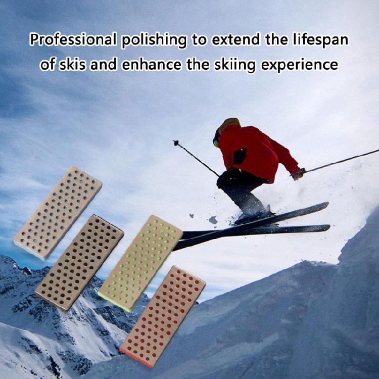 Ski Snowboard Stone Set, 4Pcs Ski Edges Sharpener Edges Files Snowboard Whetstone Stone File Edges Polishing Tool Set