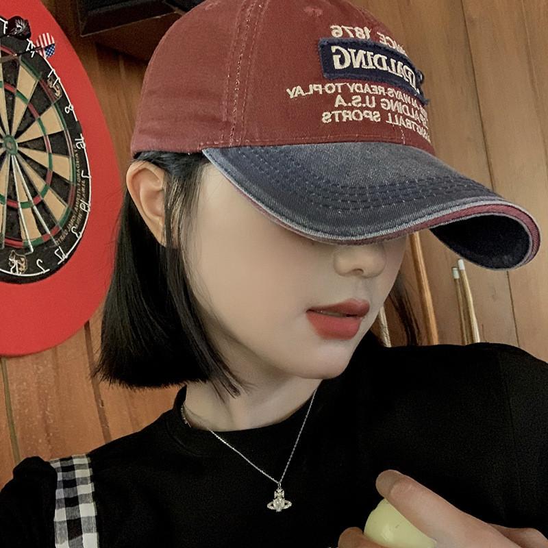 Color Unisex Trendy Block Duckbill Hat With Spacious Brim For Smaller Face Look