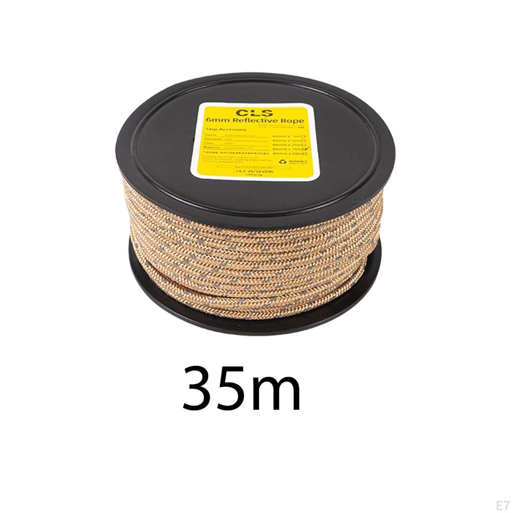 Camping Rope Guylines Multifunction Solid Braid Clothesline Thicked Guy Lines Tent for Climbing