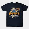 Men Black Print T-shirt Mudka'S Meat Hut No-Cut Transfer Paper Print Cotton Tshirt