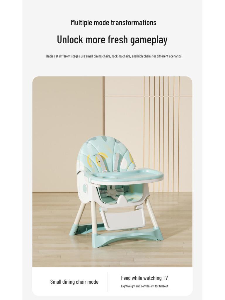 Regulowane Krzesełko dla Dziecka: Krzesełko do karmienia niemowląt i małych dzieci z tacką