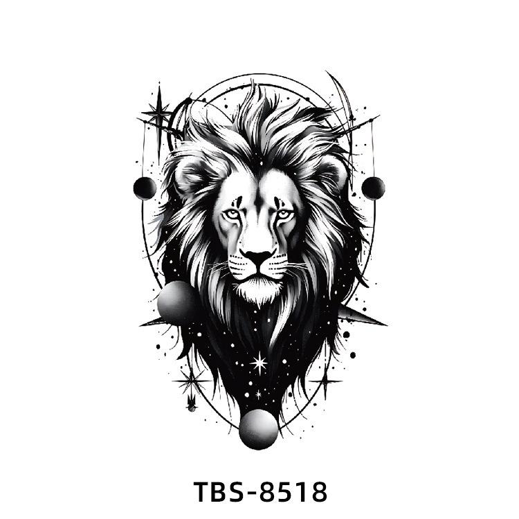 Realistiska Djurtotem Tatuering Klistermärken: Drake, Fenix, Tiger, Varg