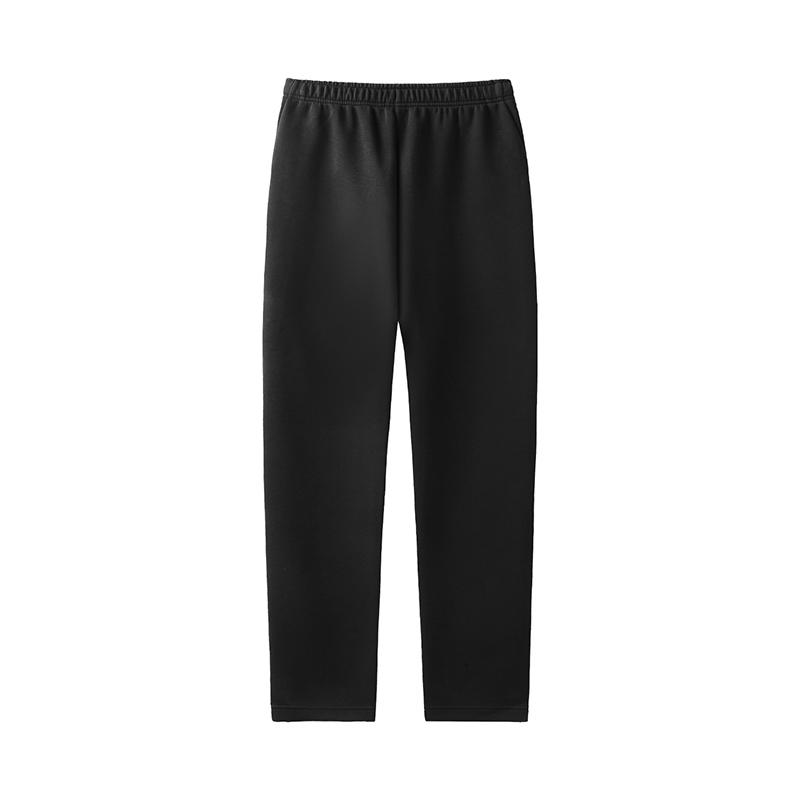 Li-Ning Solid Color Logo Elastic Quick-Dry Casual Straight-Leg Wide-Leg Knitted Sports Pants Men bottoms AKLVD03-1