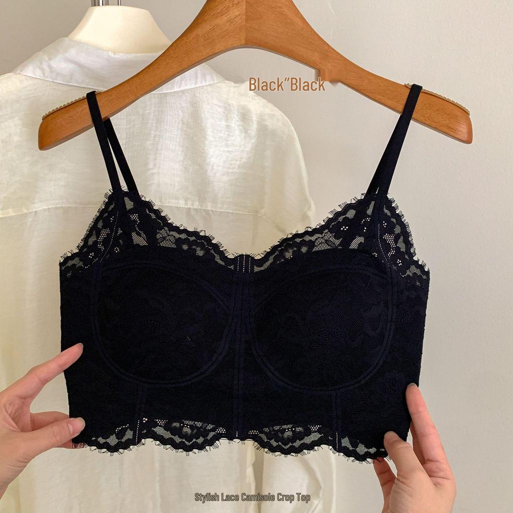 Wireless Camisole Top with Chest Pads for Big Busts
