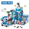 City Police Station Building Block Set Children's Educational Toys DIY Assembly Creative Small Particle Blocks Boys' Gift