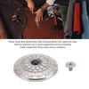 5 Set 30mm Decorative Flower Screw Back Buttons Vintage Screw Buttons with 4.5mm Screws Silver for PU Leather DIY Zinc Alloy