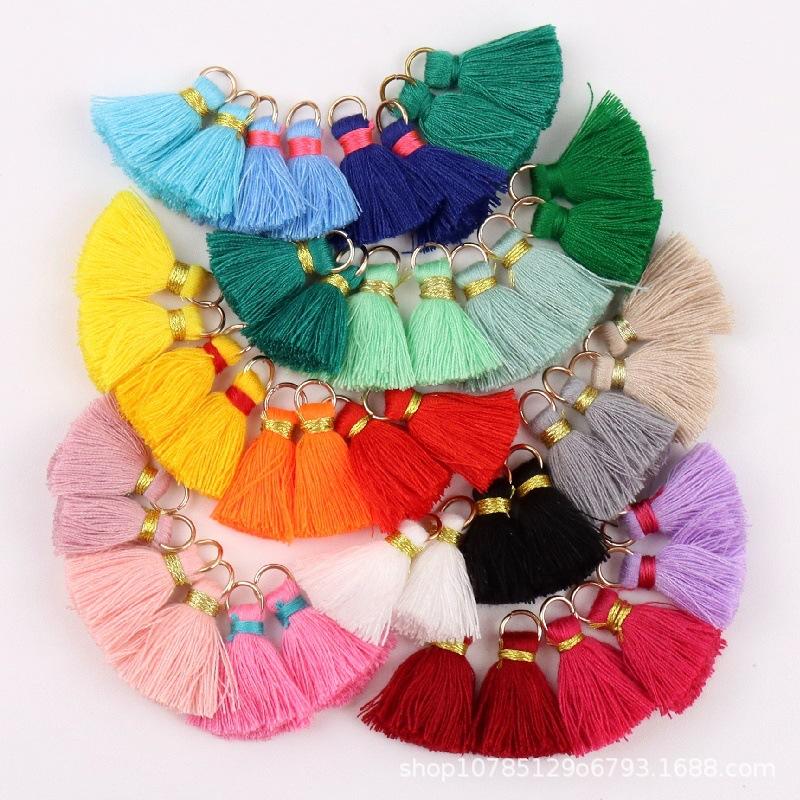 10Pcs Mini Metal Hanging Ring Tassel Trim Pendant DIY Craft Jewelry Earrings Decor Material Fringe Trim DIY Sewing Supplies 20mm