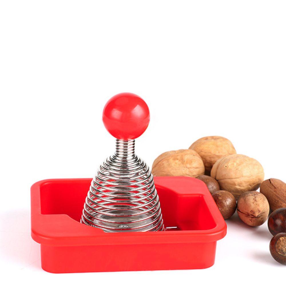 Stainless Steel Spiral Spring Nutcracker Professional Nut Shell Opener Walnut Plier  Pistachio