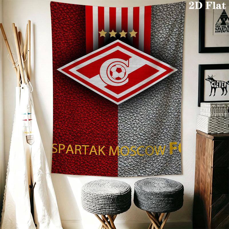 Spartak Moscow Fight Wall Hanging Printed Fabric Blanket Decorative Tapestries for Bedroom Living Room Home Decor