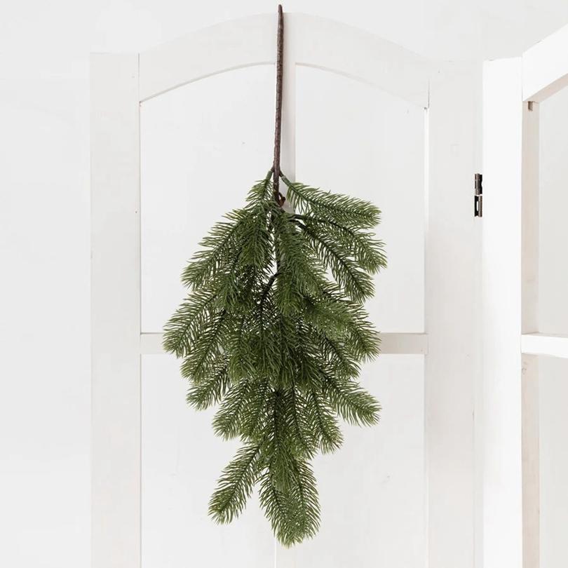 Artificial Plant Pine Needle Plastic Hotsale Christmas Tree Hangings Wreath Home Outdoor Garden Arch Diy Scrapbook Wedding Decor