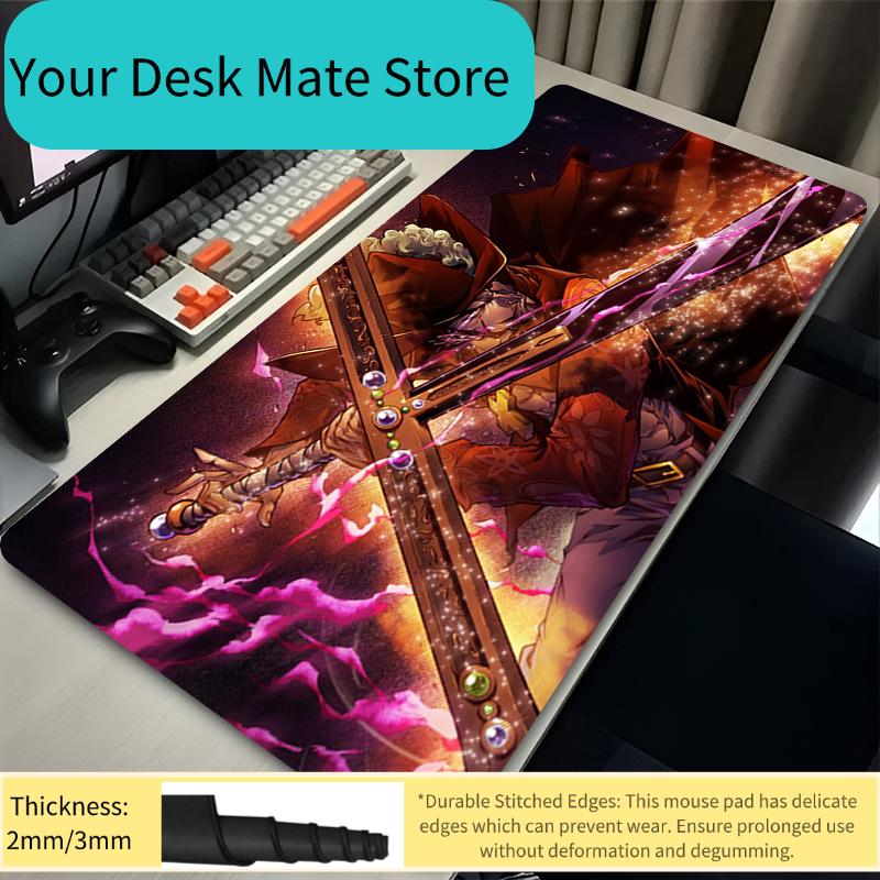 Large Mouse Pad Office Computer One Piece Dracule Mihawk Desk Mat Black Table Keyboard Laptop Carpet Accessories Gaming Mousepad
