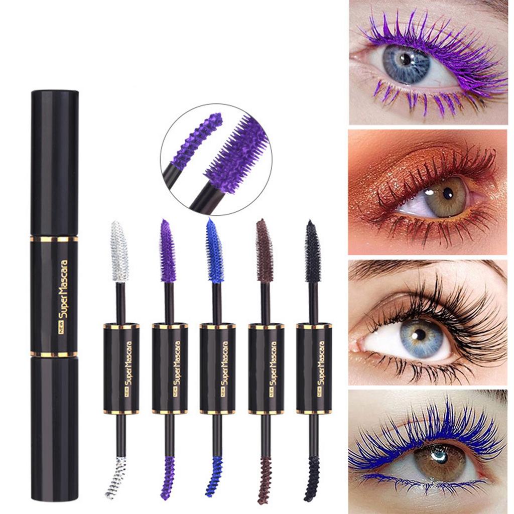 Double-head Colored Mascara for Women – Small and Large Brushes, Smudge-resistant for Enhanced Eye Makeup
