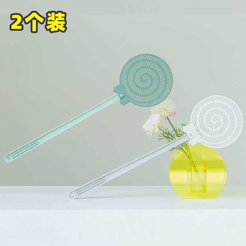 Fly swatter cute household simple cartoon large plastic long handle thick mosquito swatter plastic fly swatter