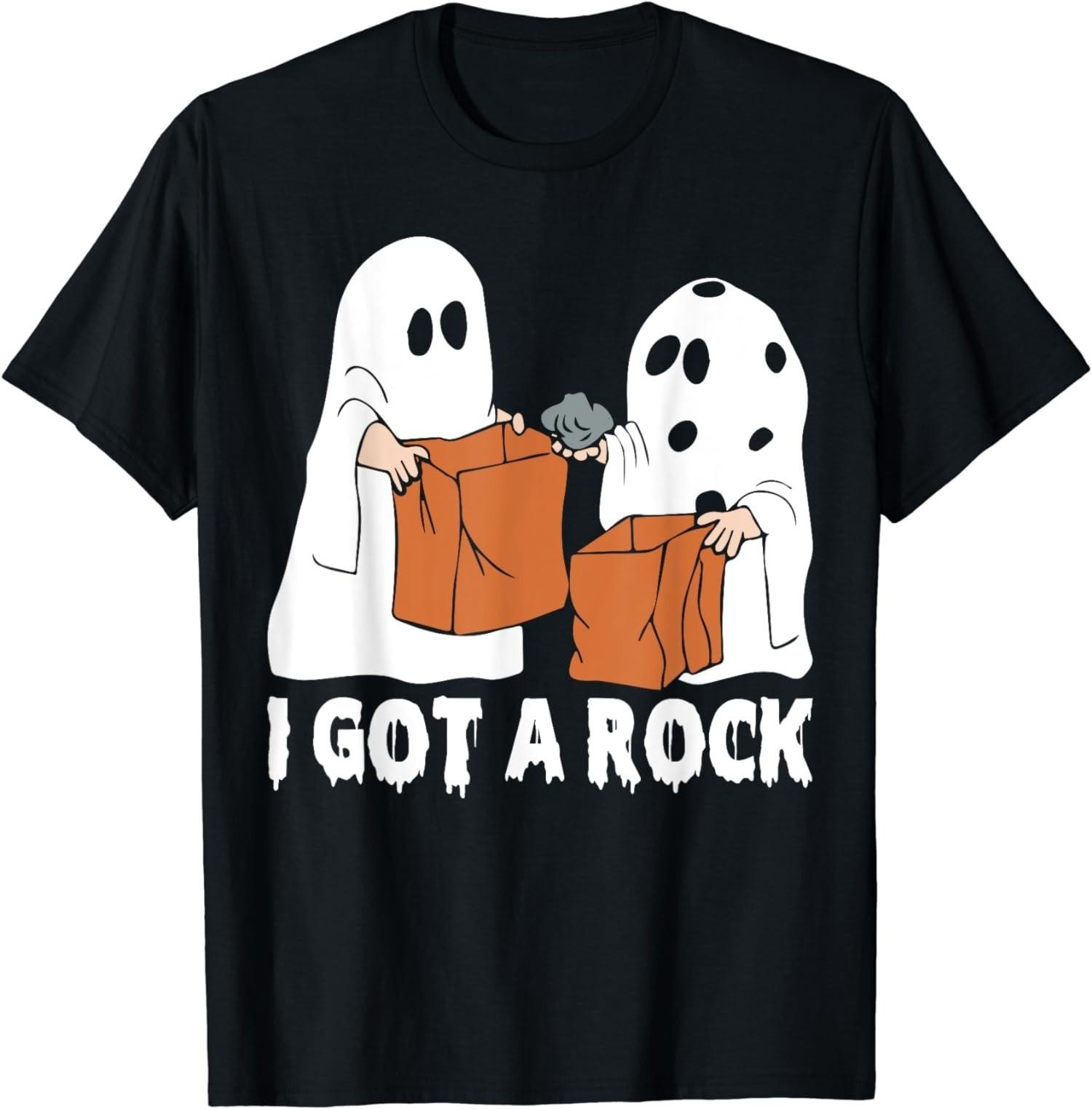 Funny Boo Ghost Scary I Got A Rock Halloween T-Shirt S разноцветный