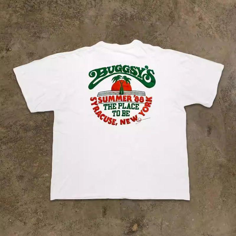 

Make Money for Charity 260G Heavy Weight Pure Cotton! Pure Cotton Ins Niche Style Oversize Student Couple White S [260g Heavy weight pure cotton]]