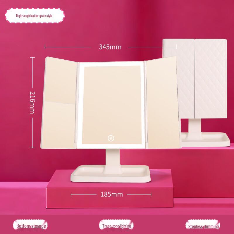 Oeny Small Rechargeable LED Desktop Makeup Mirror