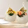 Kitchen Teardrop Hanging Baskets Wall Hanging Baskets Handwoven Hanging Plant Basket Decor for Vegetable Potato Storage