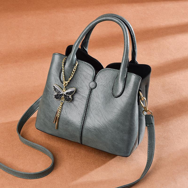 Yogodlns Dámska móda Kabelka z PU kože Luxusný dizajn Butterfly Crossbody Tašky cez rameno Dámska veľkokapacitná taška Messenger