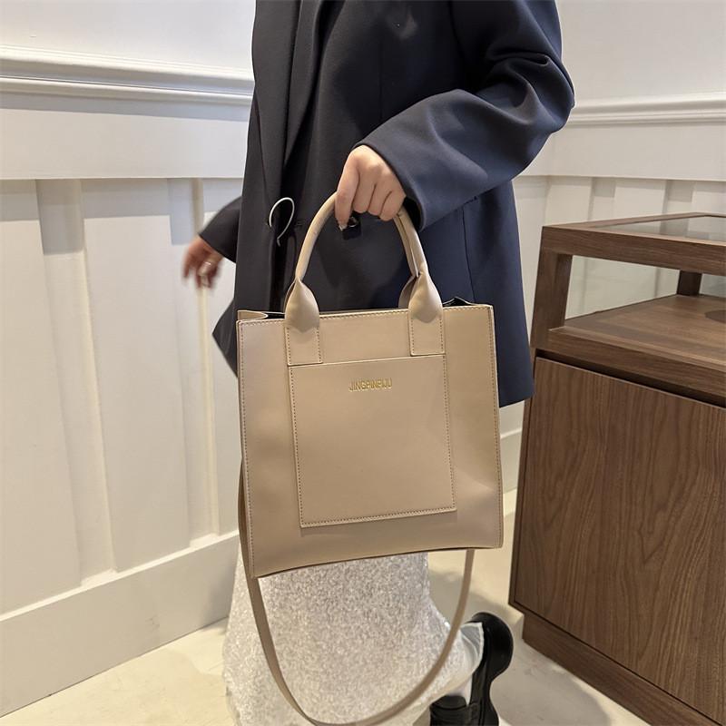 Stylish Large Capacity Casual 2024 New Simple Solid Color Tote Bag For Work And Everyday Use