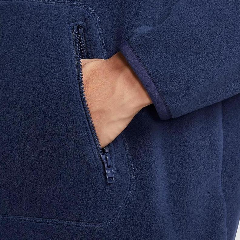 Nike Pullover Hooded Fleece Soft Comfortable Jacket Men Jackets Deep-Navy FZ0661-410