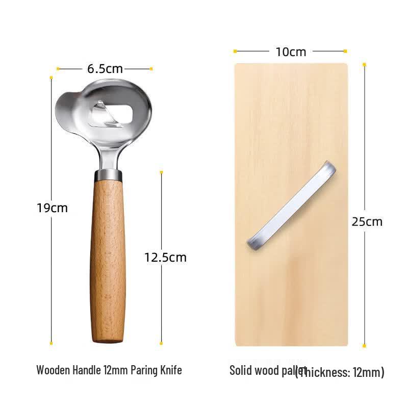 Qiwei Wooden Handle Stainless Steel Noodle Slicer