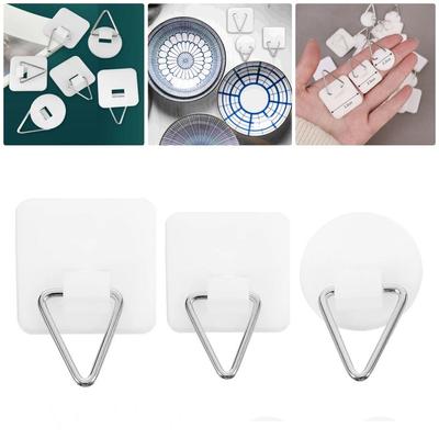 10 Peças Suporte de Prato para Rack de Imagem Ganchos Autoadesivos para Armazenamento de Pratos para Pendurar Porta-Retratos de Arte