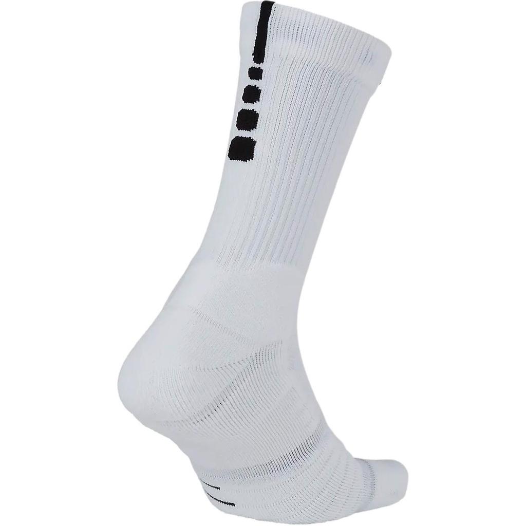 Nike White NBA Elite Quick Crew Socks Basketball Socks Unisex 1 Pack White SX7037-104