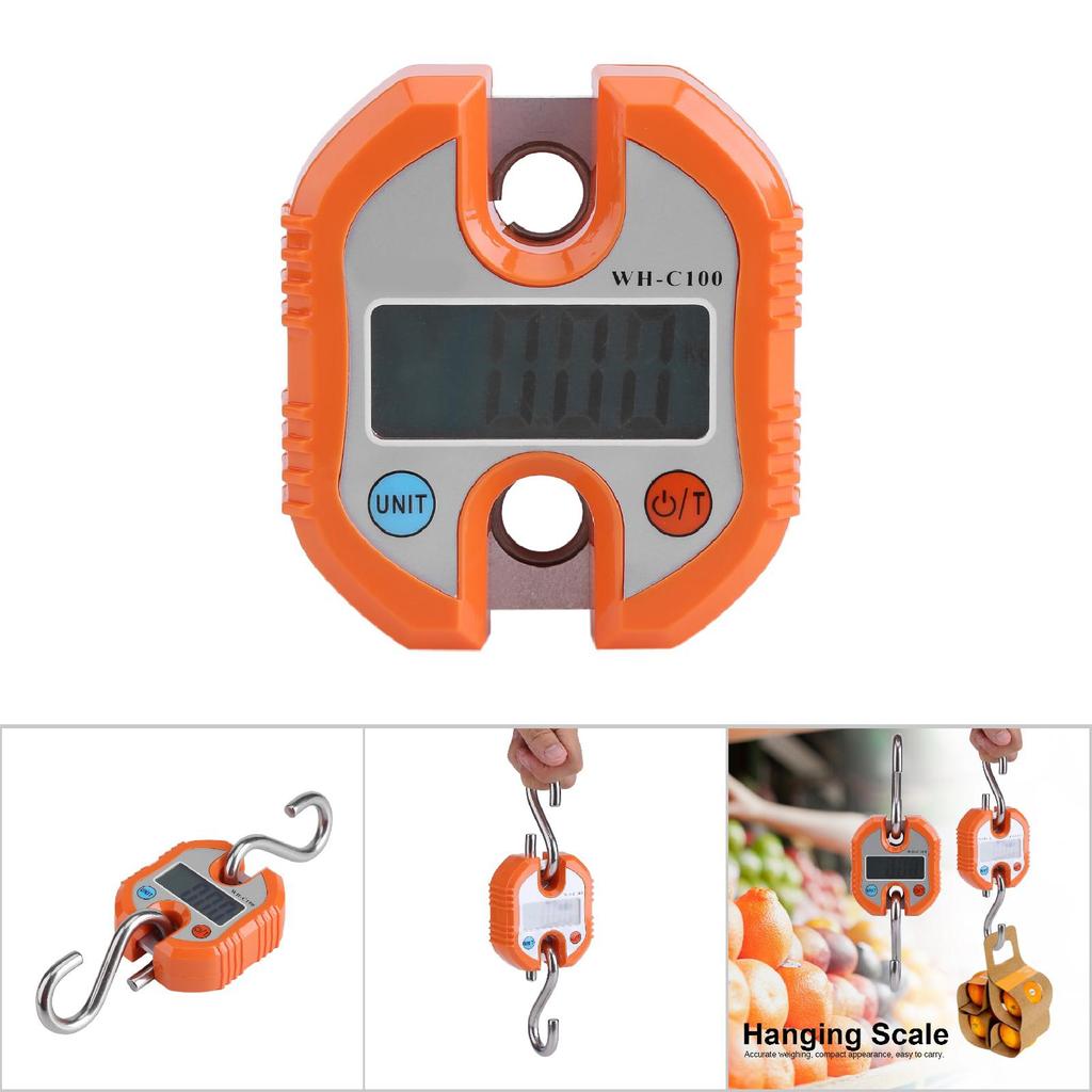 Bilancia Digitale Elettronica a Gancio Portatile LCD WeiHeng per Gru Nera