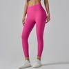 High Waisted Nude Yoga Pants For Women, Seamless Quick Drying Tight Fitting Pockets, Running And Sandblasting Fitness Pants