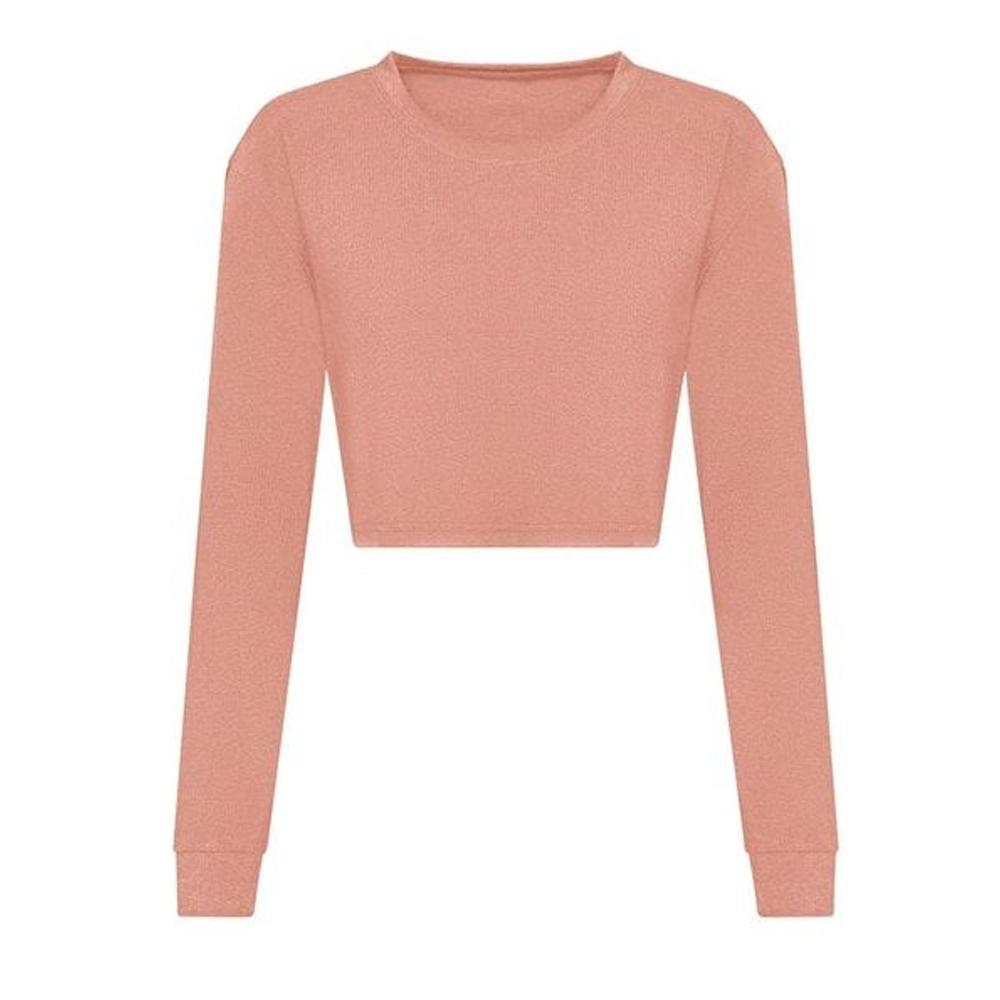 Awdis Womens/Ladies Long-Sleeved Crop Top
