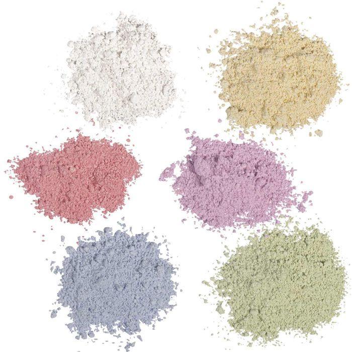 Poudre de moulage pour fabriquer ses craies - 6 couleurs