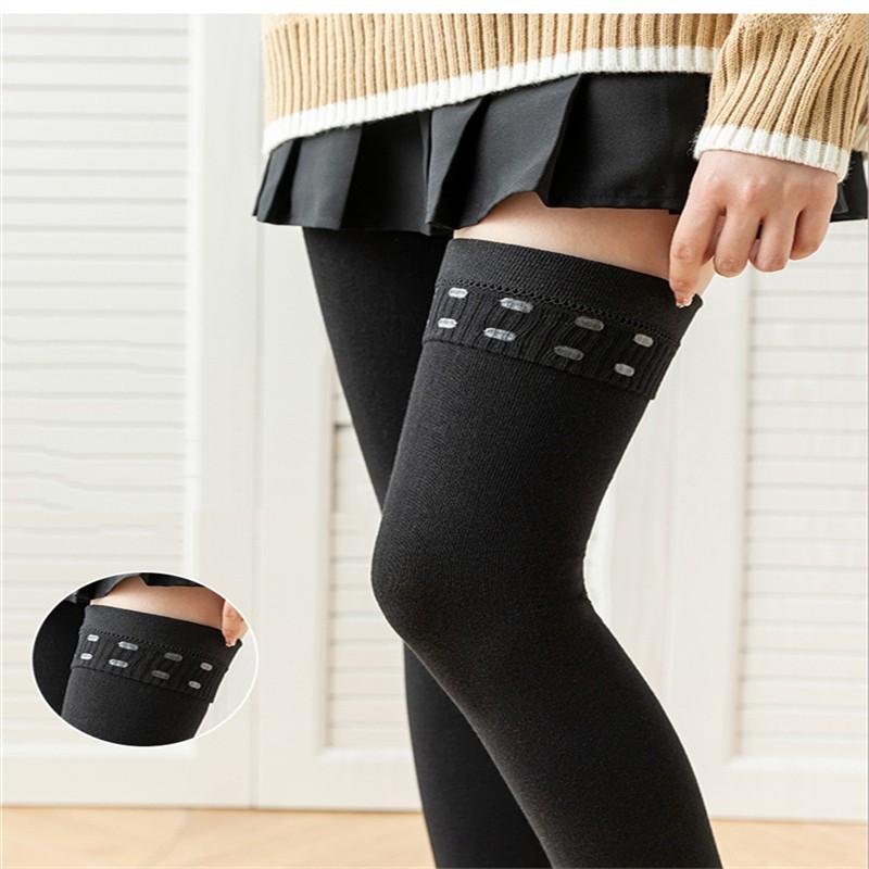 Sexy Pure Color Women Stockings Over Knee Thigh High Warm Stocking
