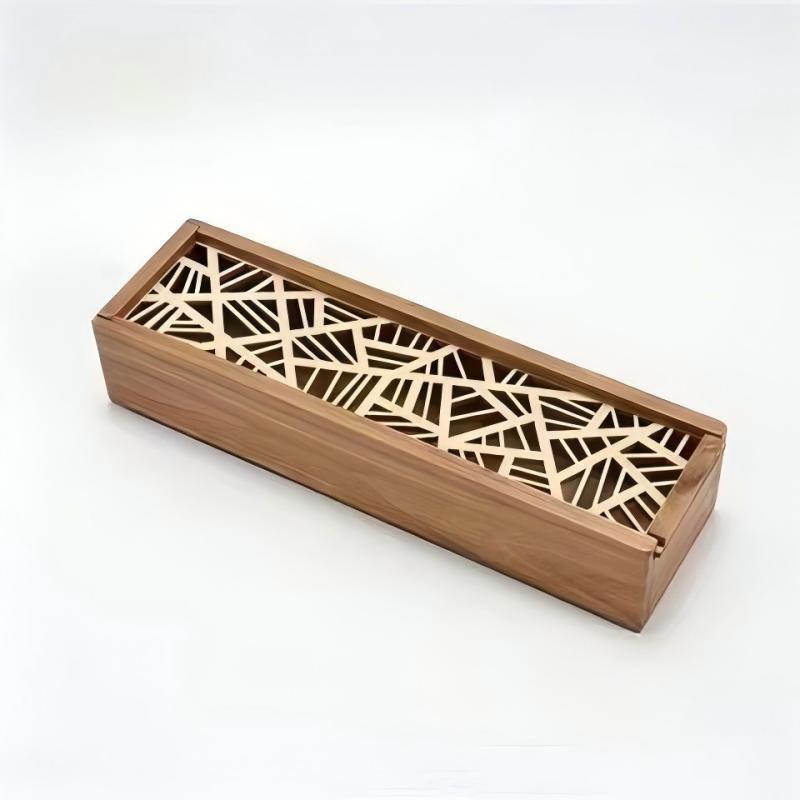 

Portable Retro Box Hollow Wood Pencil Case Storage Box Students Cute Wooden Pencil Box Multi Stationery Desk Storage Accessory