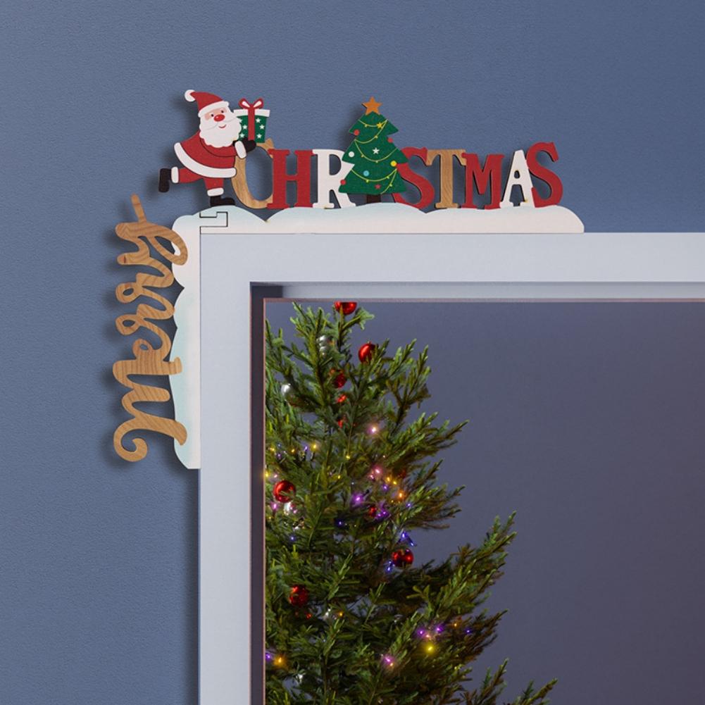 Christmas Door Frame Ornament 8 x 5 Inches Christmas Decorations For Living Room Reading Room Classroom Kitchen Restroom