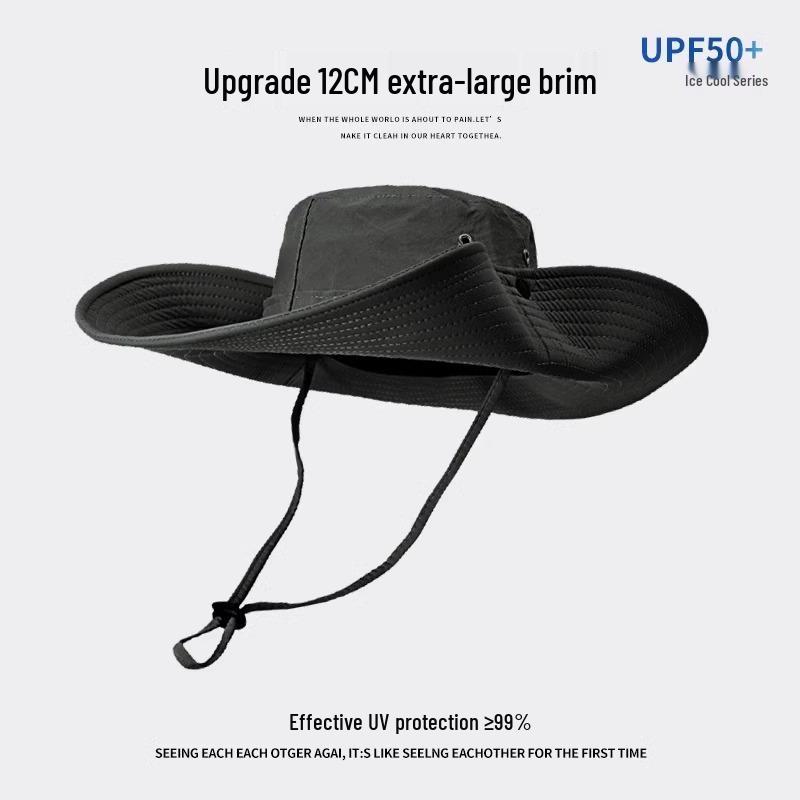 Unisex Western Cowboy Sun Hat: Wide Brim Summer Protection for Hiking, Camping, Outdoor Activities