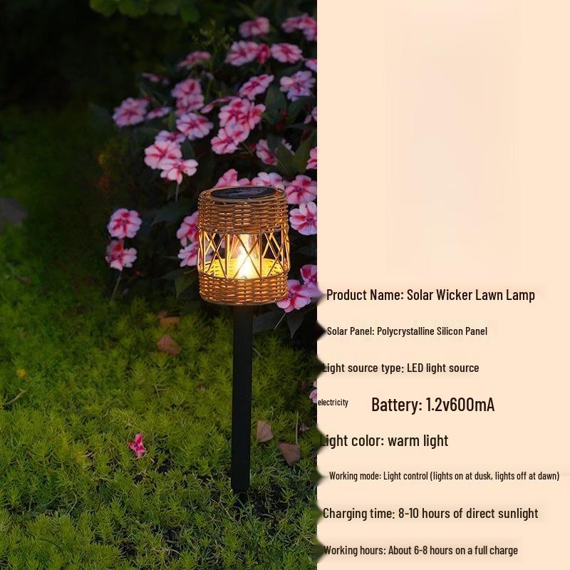 

Nufeng Solar Bamboo Woven Garden Stake Light