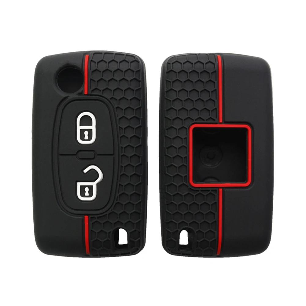 1x Soft Silicone Car Key Case Cover Protected Shell for Peugeot 208 2008 308 3008 508 408 307 4008 for Citroen C3 C4 C5 C6 C8