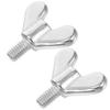 2Pcs Stainless Steel Butterfly Bolts Wing Nuts for Flagpole Mounting Hand Twist Screws Tool Free Installation Outdoor Indoor Use