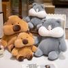 Süße süße mollige Capybara-Puppe Plüschtier Husky-Puppe Kinderbegleitung beruhigendes Kissen Stoffpuppe